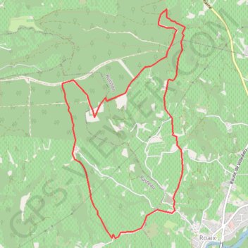 Autour de Roaix GPS track, route, trail