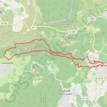Le tour du Pic Saint Loup GPS track, route, trail