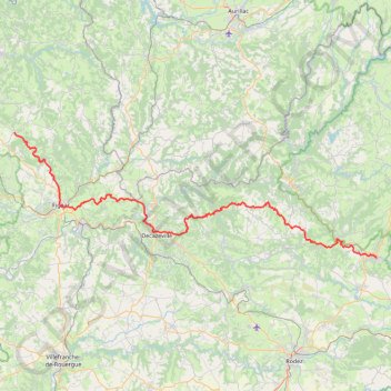 GR 6 : De Lacapelle-Marival (Lot) à Espalion (Aveyron) GPS track, route, trail