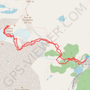 Garmo Négro GPS track, route, trail
