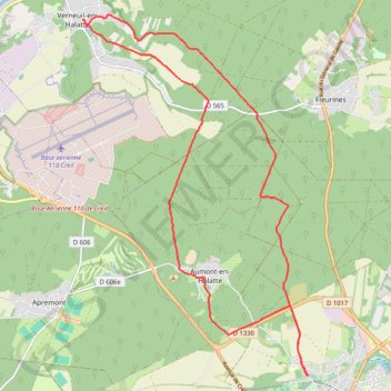 Randonné Forêt de Halatte GPS track, route, trail