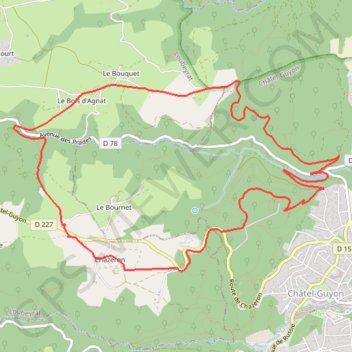 Autour de la vallée des Prades - Chatel-Guyon GPS track, route, trail