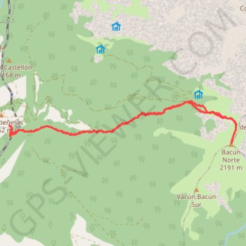 Bacún Norte GPS track, route, trail