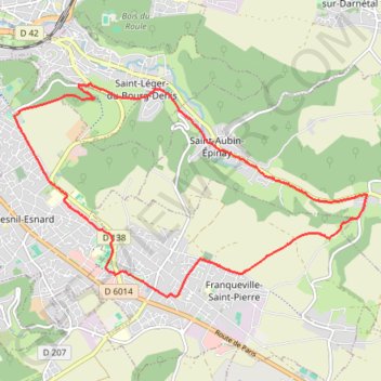 Randonnée autour de Franqueville GPS track, route, trail