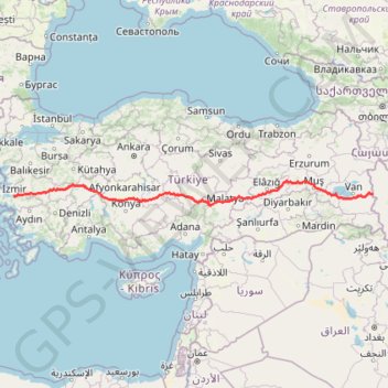 Turkish port to Turkish border (Next to van) GPS track, route, trail