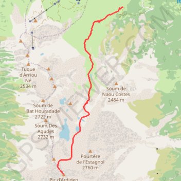 Pic d'Ardiden par Sazos GPS track, route, trail