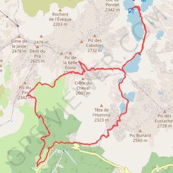 Rando lacs des 7 laux GPS track, route, trail