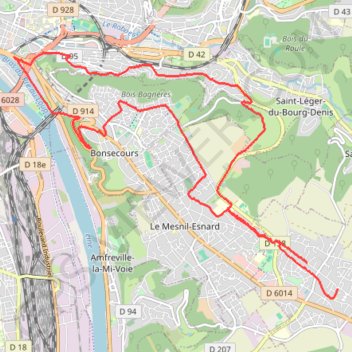 Randonnée Bonsecours GPS track, route, trail