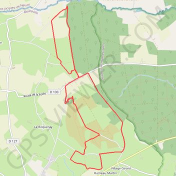 Circuit du bois Héric GPS track, route, trail