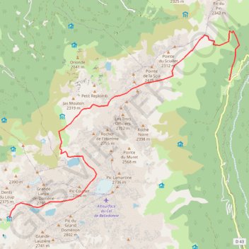 La Pra - Rivier d'Allemont GPS track, route, trail