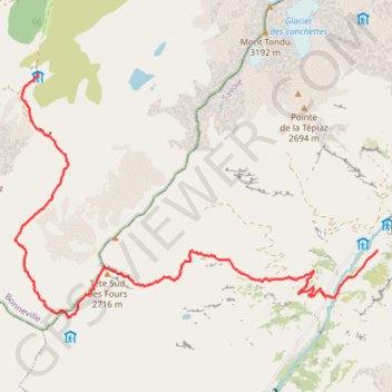 TMB La Balme Les Mottets GPS track, route, trail