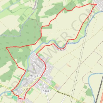 Circuit de l'Andlau GPS track, route, trail