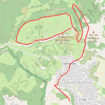 La Roche Blanche Gergovie GPS track, route, trail