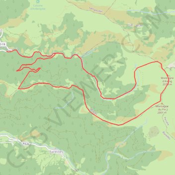 Montagne d'Areng depuis Ardengost GPS track, route, trail