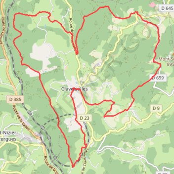Pays Beaujolais - Haute Vallée d'Azergues - Claveisolles GPS track, route, trail