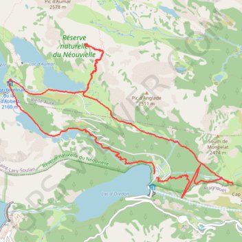 Lac d'Orédon - Col d'Aumar GPS track, route, trail