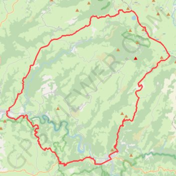Le col de Verlac - Saint-Geniez-d'Olt GPS track, route, trail