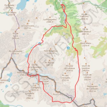 Balaïtous par crête W et brèche Latour GPS track, route, trail