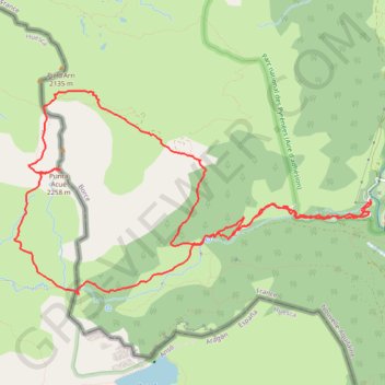 Pic de Gabedaille en boucle GPS track, route, trail
