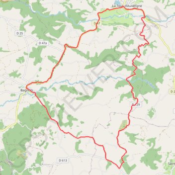 Parcours vélo GPS track, route, trail
