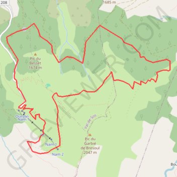 Goulier - grail - goulier GPS track, route, trail