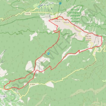 RANDO Mont Ventoux GPS track, route, trail
