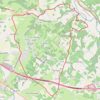 Le Breuil GPS track, route, trail