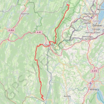 GTJ de Lélex à Culoz (Ain) GPS track, route, trail