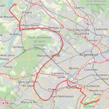 Paris-Etoile-Cergy GPS track, route, trail