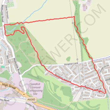 Leamington and Walbottle circular GPS track, route, trail
