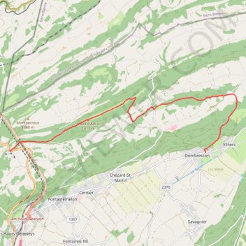 La Vue des Alpes - Dombresson GPS track, route, trail