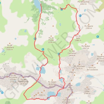 Fontargente-Joclar-Crête des Isards GPS track, route, trail