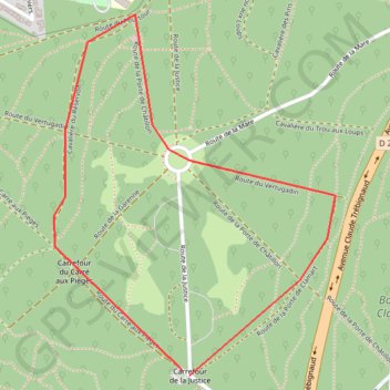 Bois de Clamart GPS track, route, trail