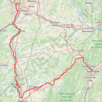Grenoble Lyon GPS track, route, trail