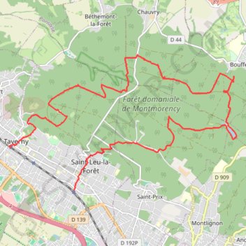 Forêt de Montmorency - De Taverny à Saint Leu-La-Forêt GPS track, route, trail
