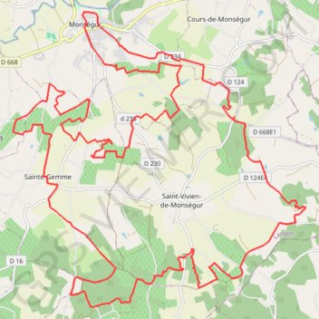 Monségurs GPS track, route, trail