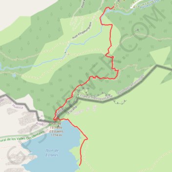 Lac d'Estaens GPS track, route, trail