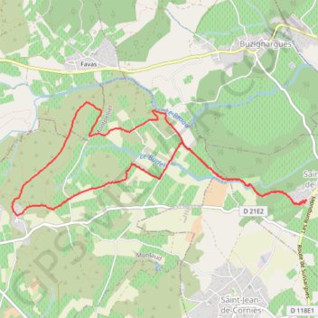Balade du Château de Montlaur GPS track, route, trail