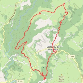 Le chemin de César GPS track, route, trail
