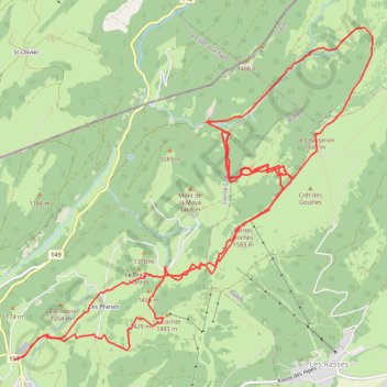 Chasseron : Tour du Propriétaire... GPS track, route, trail