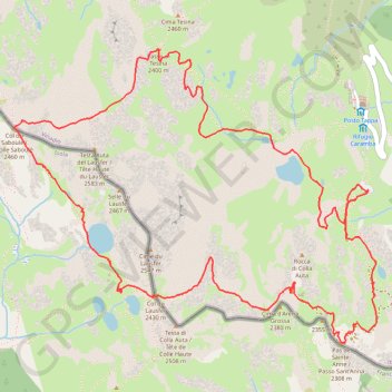 Giro dei laghi Lausfer par Santa Anna GPS track, route, trail