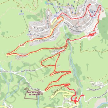 Entre Merlette et Orcière GPS track, route, trail