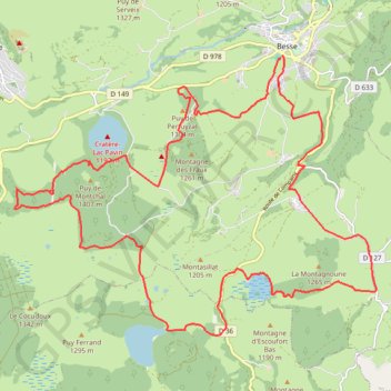 Sancy - Tour des Lacs - Secteur Besse GPS track, route, trail
