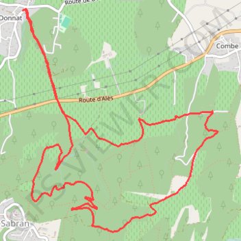 De Donnat à Sabran GPS track, route, trail