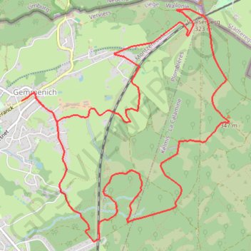 Preuswald gemmenich GPS track, route, trail