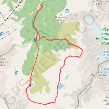 Monts Jovet : En boucle par le Nant Blanc GPS track, route, trail