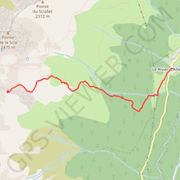 Du rivier d'Allemont aux Delarets GPS track, route, trail
