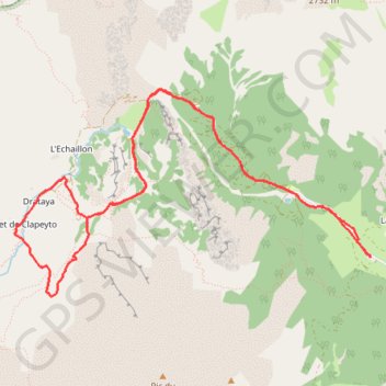RSPG raquettes Brunissard Clapeto GPS track, route, trail