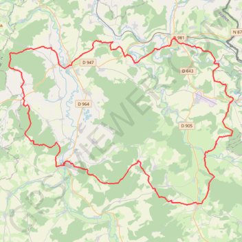 Tour des Marches de Meuse GPS track, route, trail