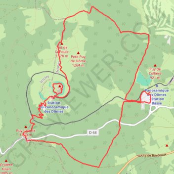 Le Puy de Dôme GPS track, route, trail